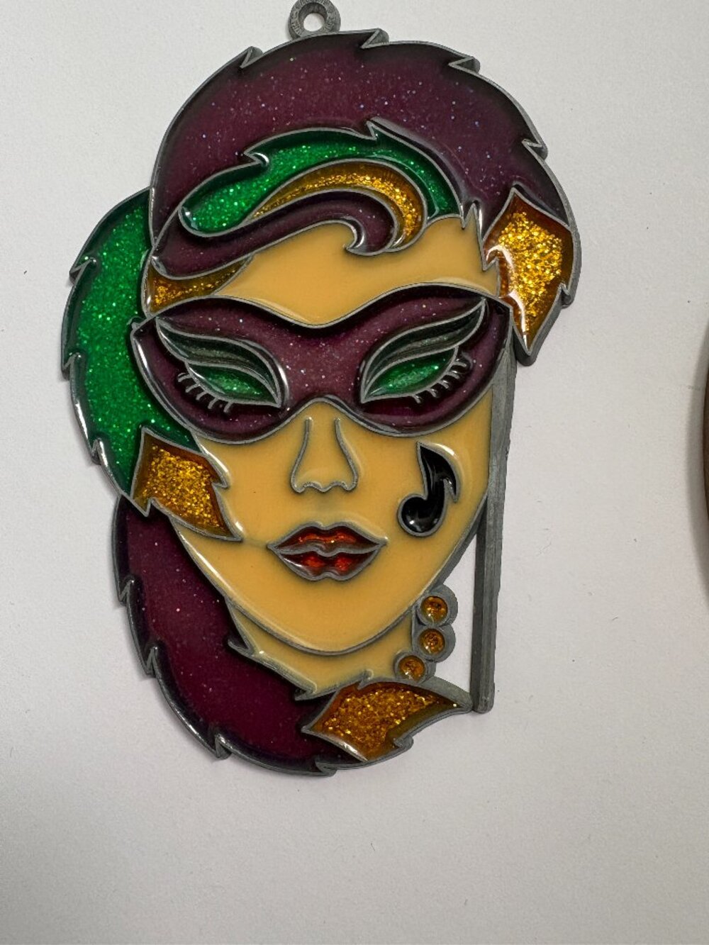 Mardi Gras Mask Suncatcher